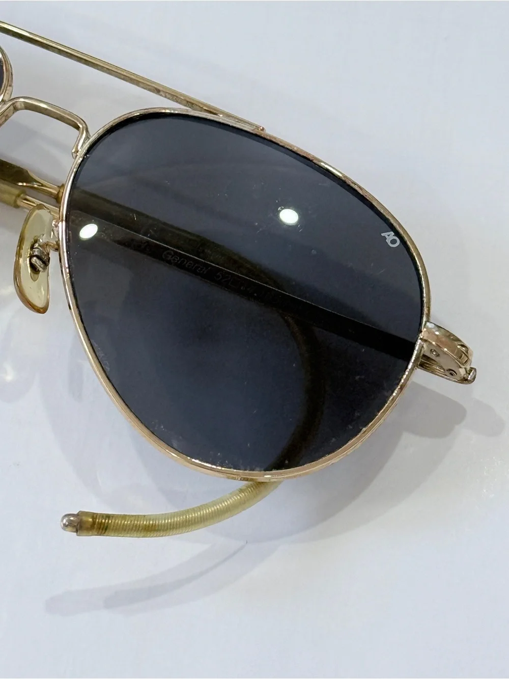 American Optical General Aviator Sunglasses Comfort Cable Temples